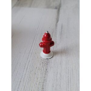 Mini red fire hydrant fire fighter accessory village
